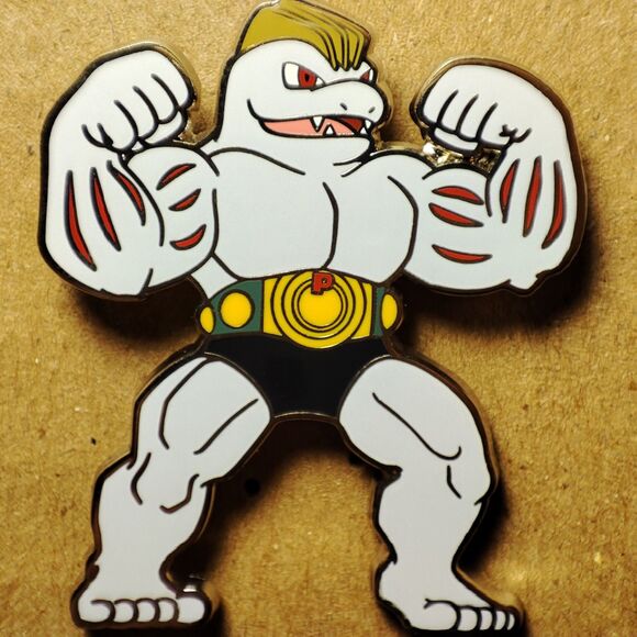 Pokemon TCG Machoke Enamel Pin Official Nintendo Lapel Badge Brooch Figure - Picture 1 of 3